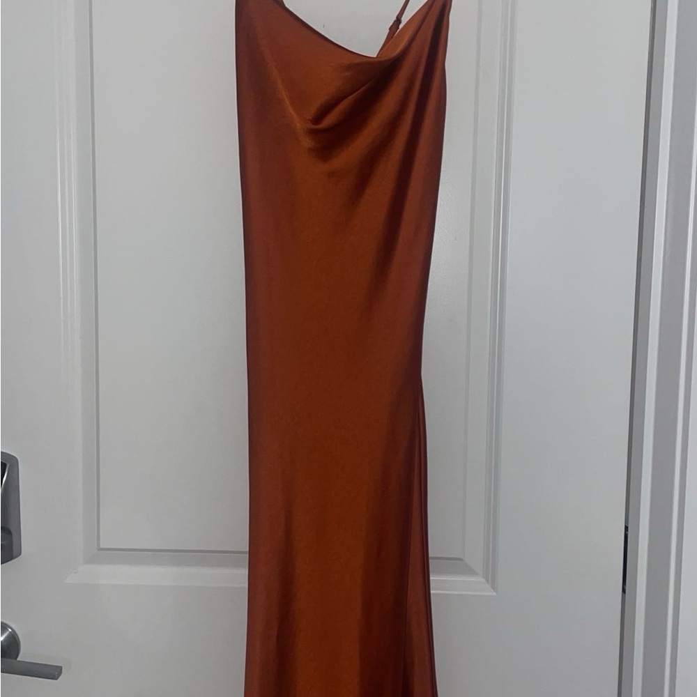 Elegant Rust Slip Dress
